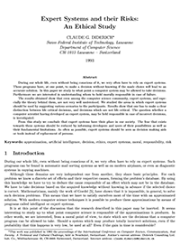 Expert Systems and their Risks: An Ethical Study